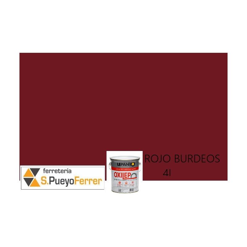 ESMALTE OXILEP BRILLANTE ROJO BURDEOS 4L ESMALTE OXILEP BRILLANTE ROJO BURDEOS 4L