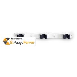COLGADOR ESCOBAS TRIPLE BLANCO 3034-2