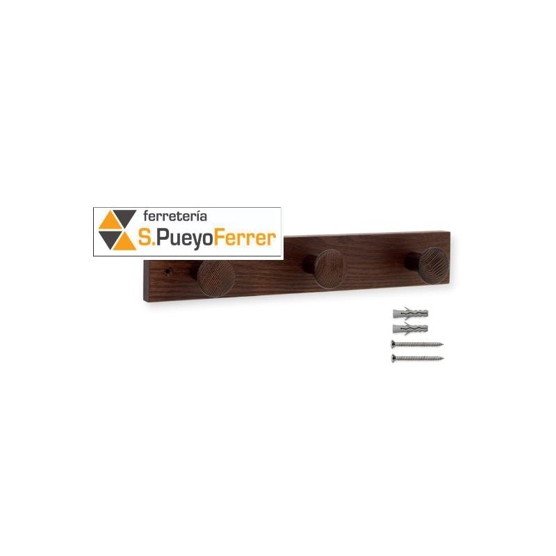 COLGADOR FRESNO 3 POMOS WENGUE
