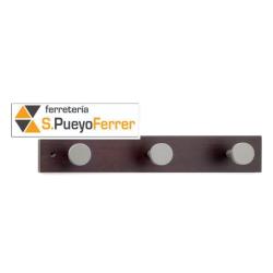 COLGADOR HAYA 3 POMOS WENGUE 3713-0
