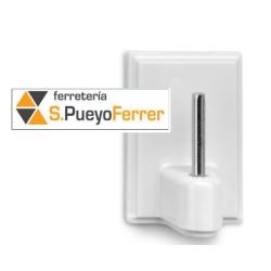 PERCHA ADHESIVA VISILLOS BLANCA 4 UNIDADES