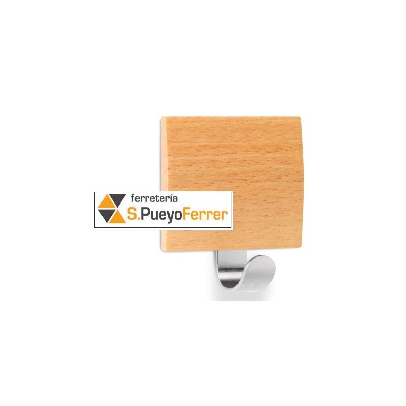 COLGADOR ADHESIVO MADERA HAYA MOD 2320 -8