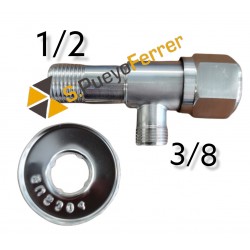 LLAVE ESFERA INOX Y MONTURA INOX 1/2-3/8