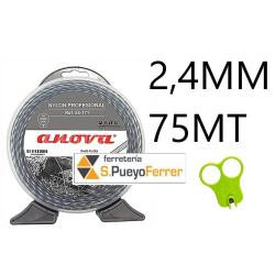 HILO DESBROZADORA CYCLONE 2,4MM 75MT