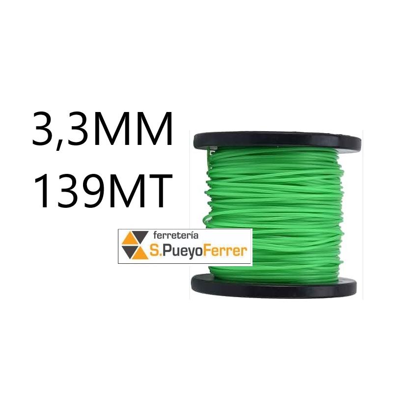 BOBINA HILO REDONDO NYLON 3,3MM 139MT