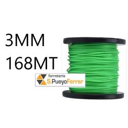 BOBINA HILO REDONDO NYLON 3MM 168MT