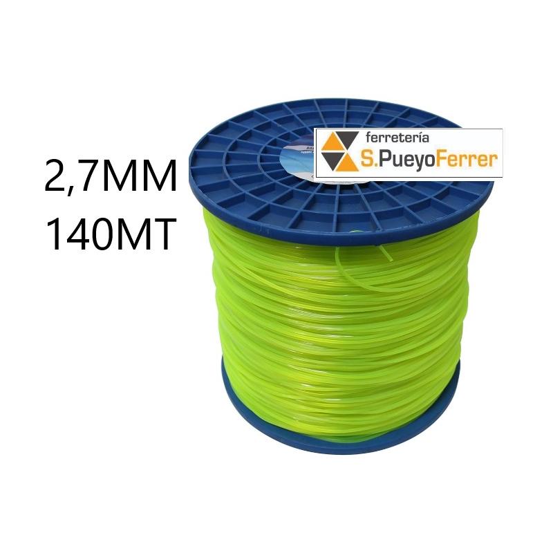 BOBINA HILO NYLON 2,7MM 140MT