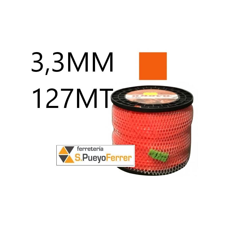 BOBINA HILO DESBROZADORA NYLON 3,3MM CUADRADO 127MT BOBINA HILO DESBROZADORA NYLON 3,3MM CUADRADO 127MT