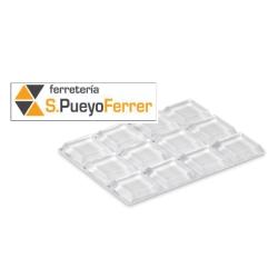 GOTAS TRANSPARENTES 12U 4054-2 ADHES.12,7X12,7X3,1