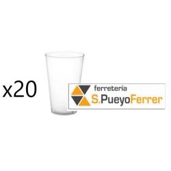 VASO PP REUTILIZABLE  TRANSP 20UN 400CC