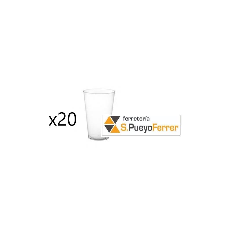 VASO PP REUTILIZABLE  TRANSP 20UN 400CC