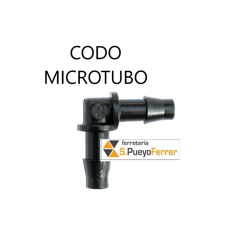 GOTEO MICROTUBO CODO 4MM pr un 1074