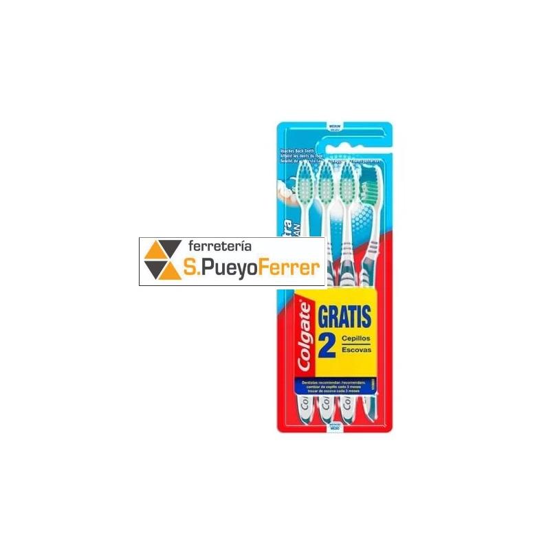 CEPILLO DENTAL COLGATE EXTRA CLEAN 4 UNIDADES