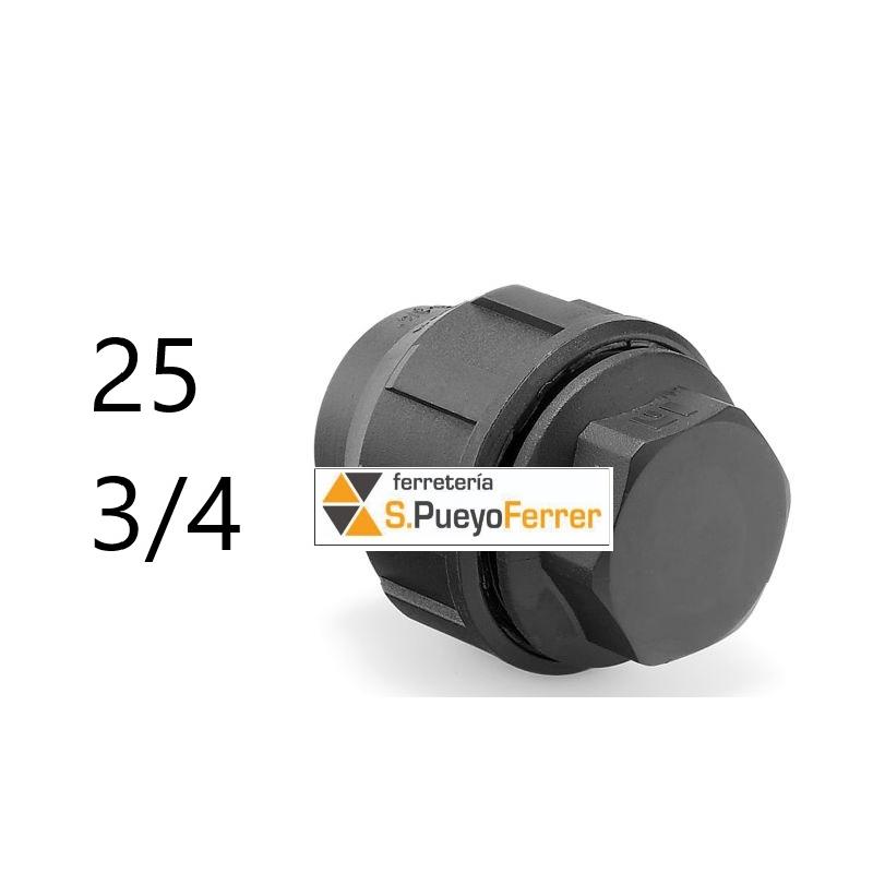 TAPON FINAL POLIETILENO DE 25MM 3/4