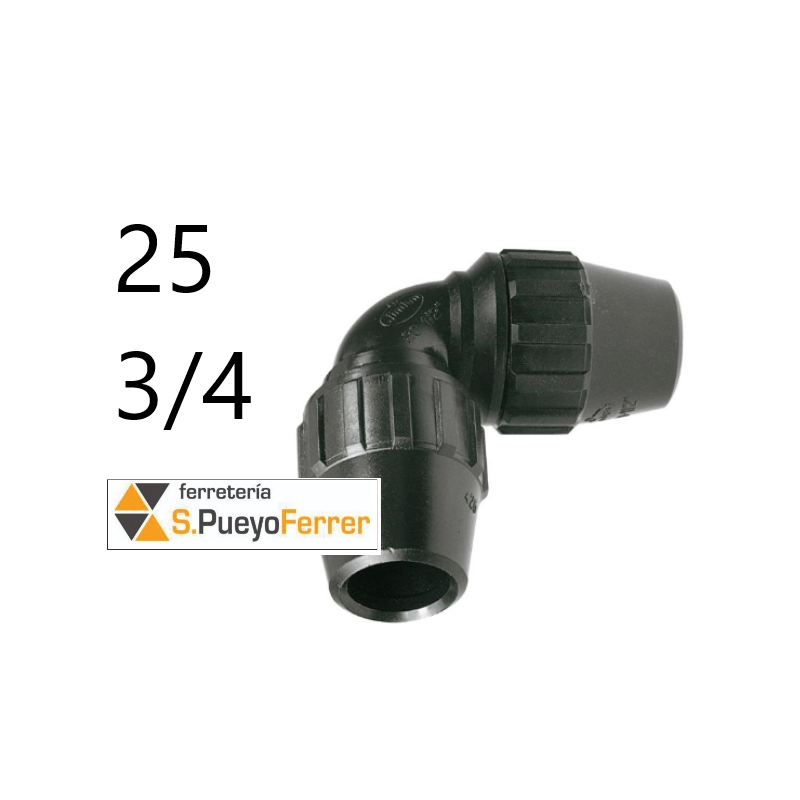 ENLACE ACODADO PE 90G 25 - 3/4
