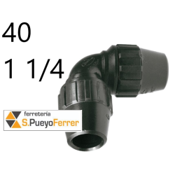 ENLACE ACODADO PE 90G 40 - 1 1/4