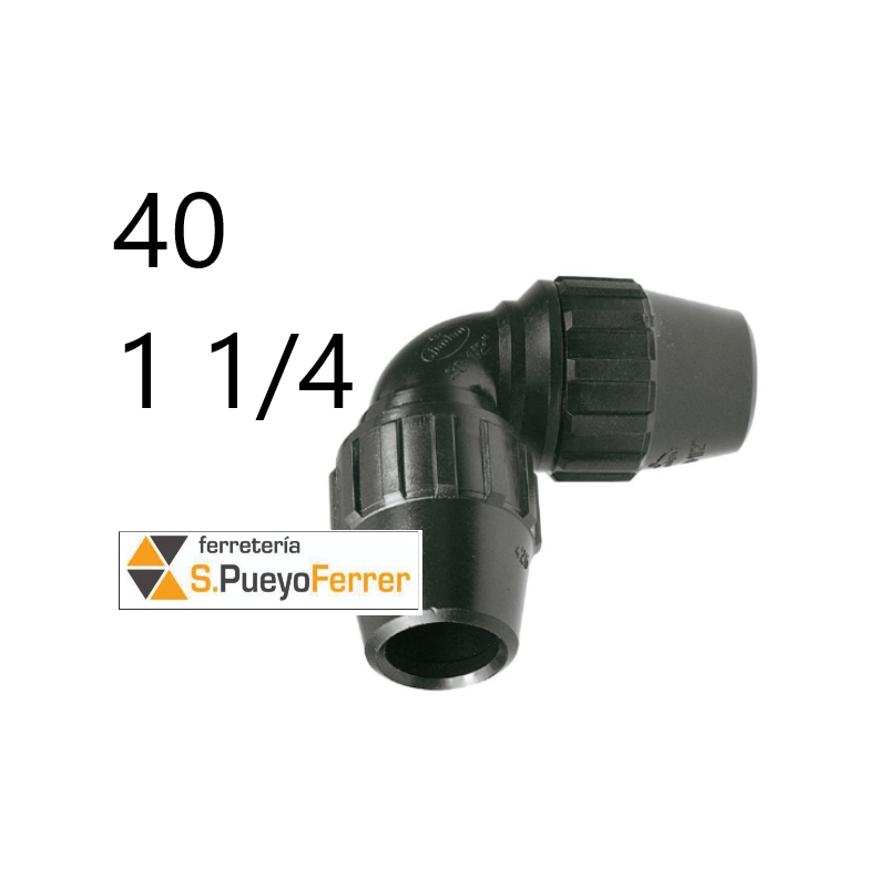 ENLACE ACODADO PE 90G 40 - 1 1/4