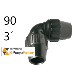 ENLACE ACODADO PE 90G 90 - 3´