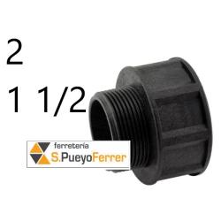 RACORD DEPOSITO BIDON 2 - 1 1/2" MACHO