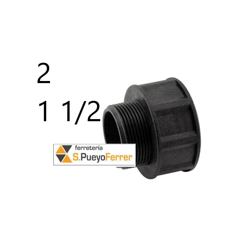 RACORD DEPOSITO BIDON 2 - 1 1/2" MACHO
