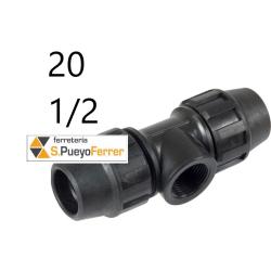 DERIVACION TE ROSCA HEMBRA PE 20- 1/2