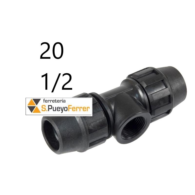 DERIVACION TE ROSCA HEMBRA PE 20- 1/2