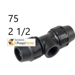 DERIVACION TE ROSCA HEMBRA PE 75-2 1/2
