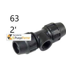 DERIVACION TE ROSCA HEMBRA PE 63-2