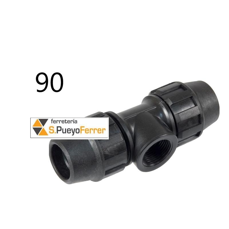 DERIVACION TE ROSCA HEMBRA PE 90-4