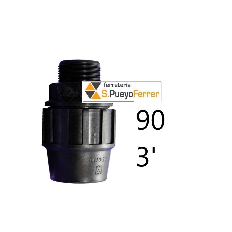 ENLACE PE ROSCA MACHO 90-3