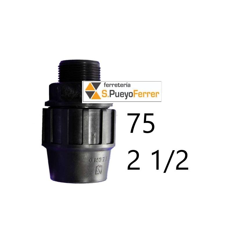 ENLACE PE ROSCA MACHO 75-2 1/2
