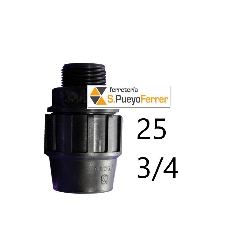 ENLACE PE ROSCA MACHO 25-3/4