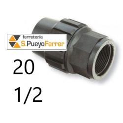 ENLACE PE ROSCA HEMBRA 20-1/2
