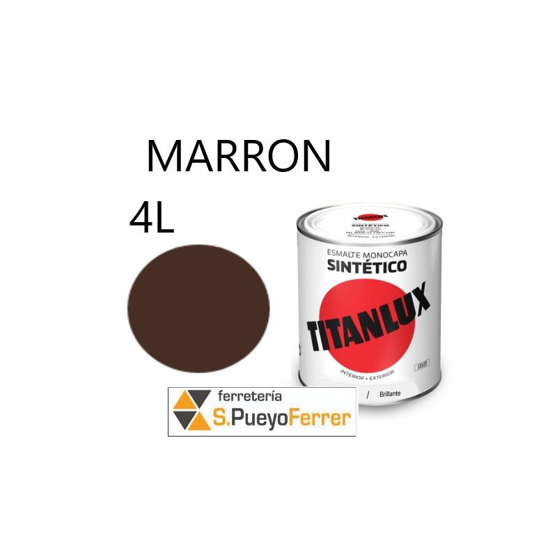 ESMALTE BRILLANTE MARRON 4L