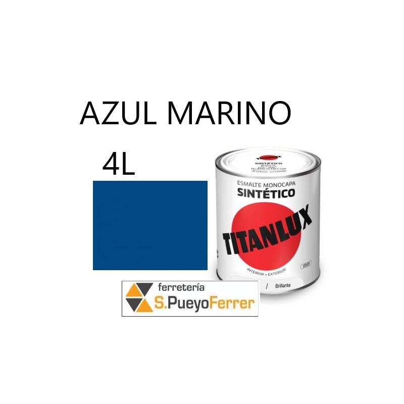 ESMALTE BRILLANTE AZUL MARINO 4L