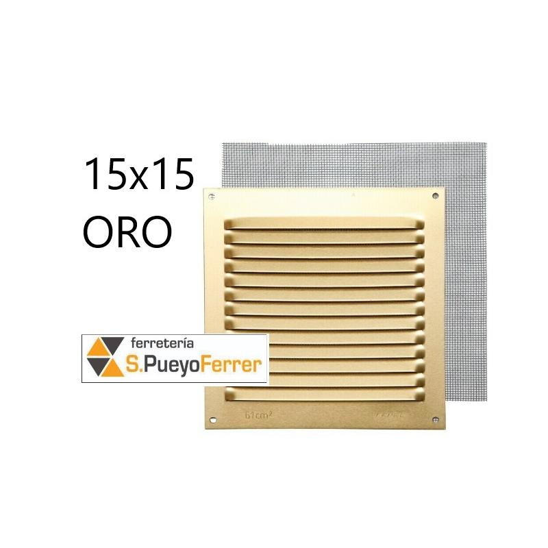 REJILLA S/B 0,8 C/MOS ORO 15X15