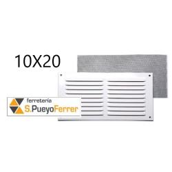 REJILLA S/B 0,8 C/MOSQ BLANCO 10X20