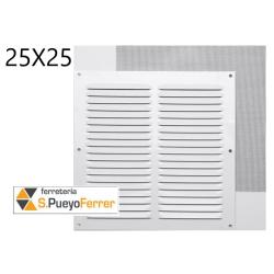REJILLA S/B 0,8 C/MOSQ BLANCO 25X25