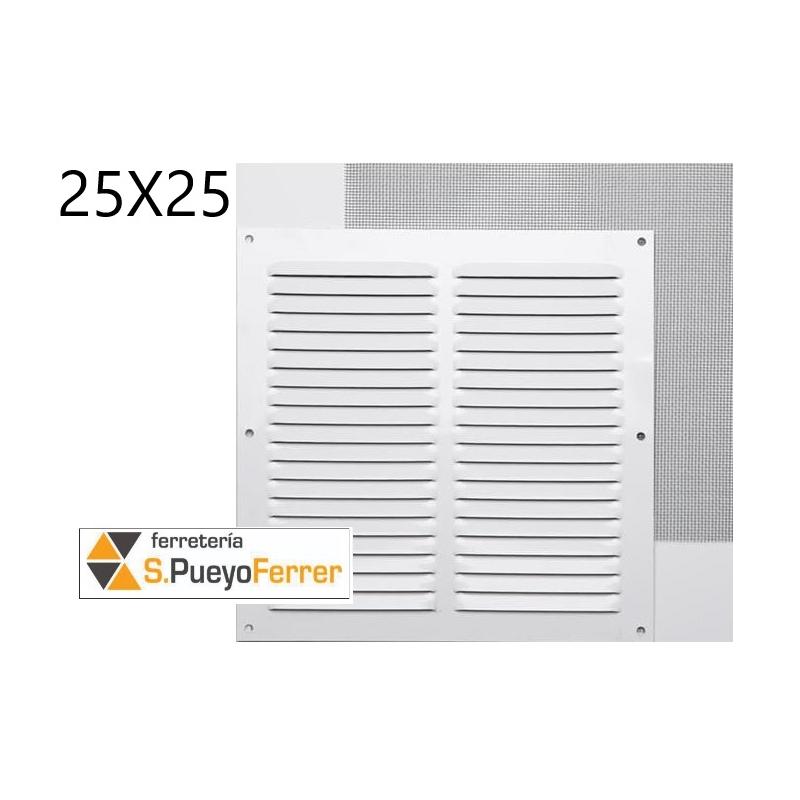 REJILLA S/B 0,8 C/MOSQ BLANCO 25X25