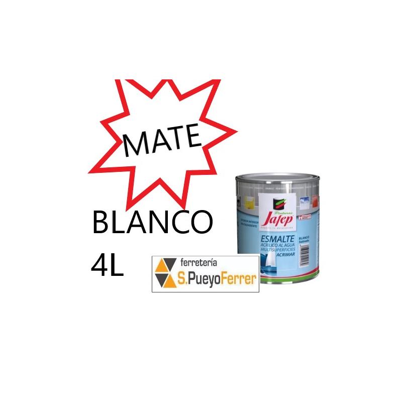 ESMALTE ACRILICO BLANCO MATE 4L