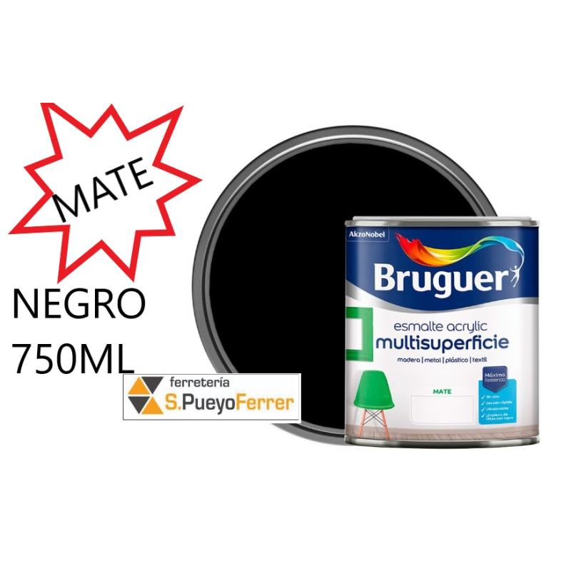 ESMALTE ACRILICO MATE NEGRO 750ML