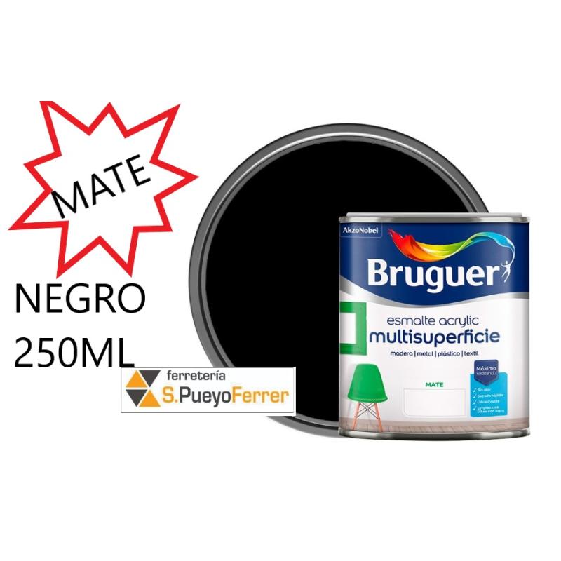 ESMALTE ACRILICO MATE NEGRO 250ML