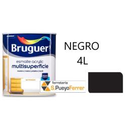 ESMALTE ACRILICO SATINADO NEGRO 4L