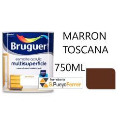 ESMALTE ACRILICO SATINADO MARRON TOSCANA 750ML