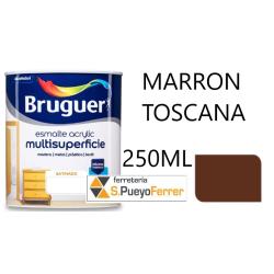 ESMALTE ACRILICO SATINADO MARRON TOSCANA 250ML