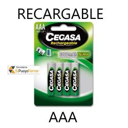 PILA CEGASA RECARGABLE HR03 AAA 1000MAH B4