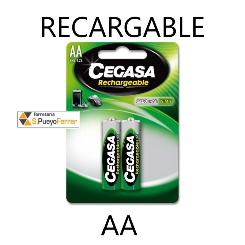 PILA CEGASA RECARGABLE AA  HR6 2100MAH BL2 UDS