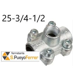ABRAZADERA GEBO CON TOMA 3/4 25 - 1/2