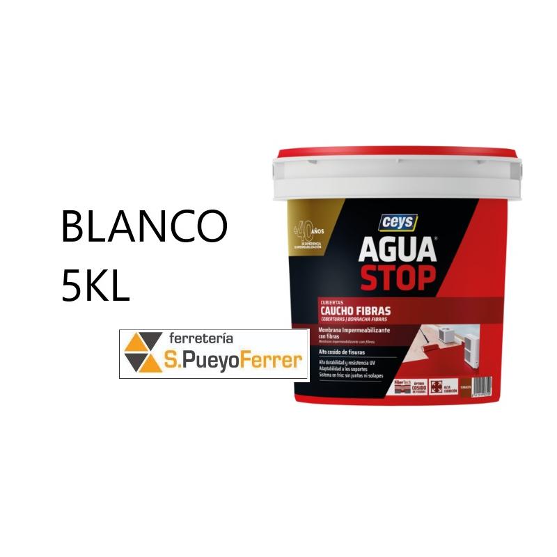 AGUASTOP CAUCHO FIBRAS BLANCO 5K