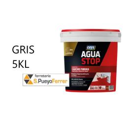 AGUASTOP CAUCHO FIBRAS GRIS 5K